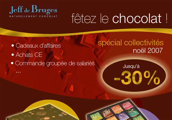 E-mailing Jeff de Bruges - Chocolatier - Client GBNB