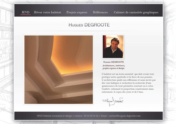 Site internet Hugues DeGroote - Architecte - Client GBNB