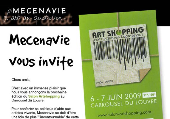 E-mailing Mecenavie - Plateforme pour les artistes - Client GBNB