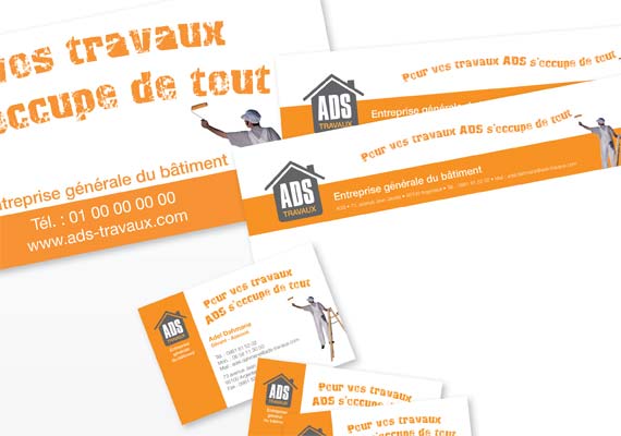 Documents imprimés ADS Travaux - Entreprise de travaux publics